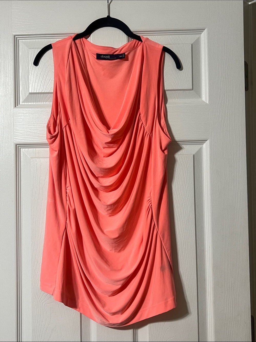 Eloquii Coral Draped Sleeveless Tank Sz 18/20